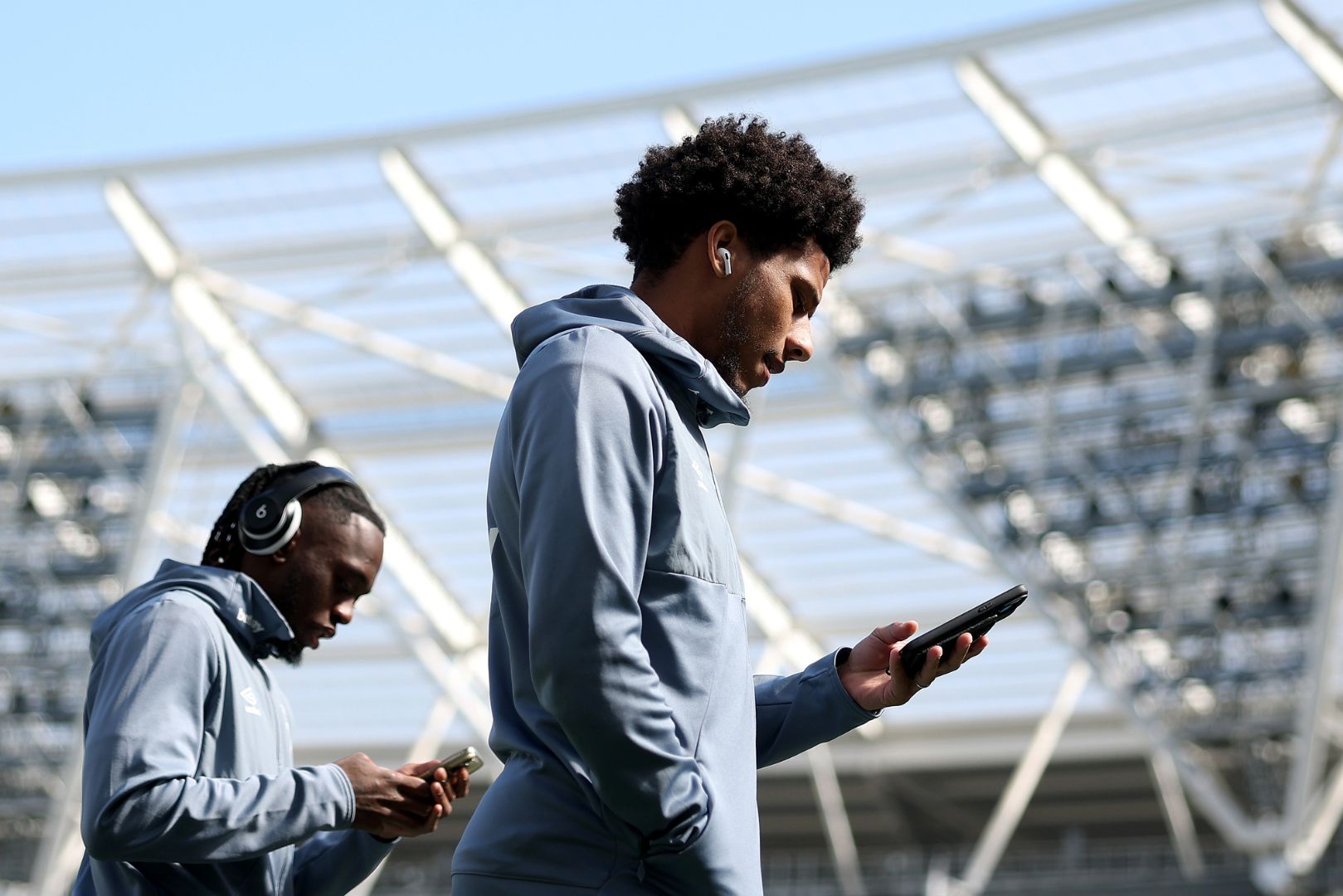 LONDON, ENGLAND - APRIL 05: Jean-Clair Todibo of West Ham United arrives at the stadium prior to the Premier League match between West Ham United FC and AFC Bournemouth at London Stadium on April 05, 2025 in London, England.