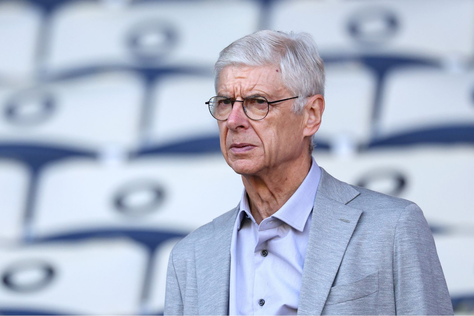 PARIS, FRANCE - AUGUST 10: Arsène Wenger attends the Women's Gold Medal match between Brazil and United States of America during the Olympic Games Paris 2024 at Parc des Princes on August 10, 2024 in Paris, France.