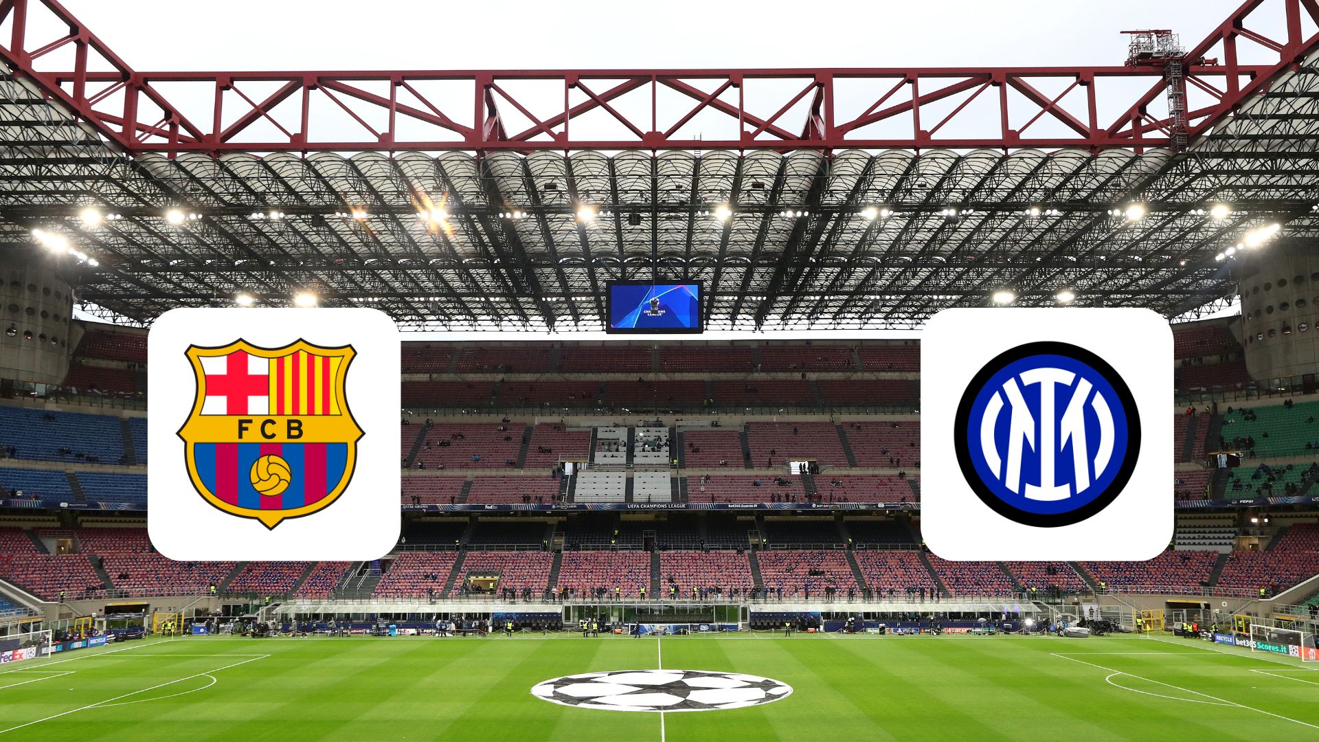 MILAN, ITALY - May 6: A general view inside the stadium prior to the UEFA Champions League 2024/25 Semi Final Second Leg match between FC Internazionale Milano and FC Barcelona at San Siro on May 6, 2025 in Milan, Italy.