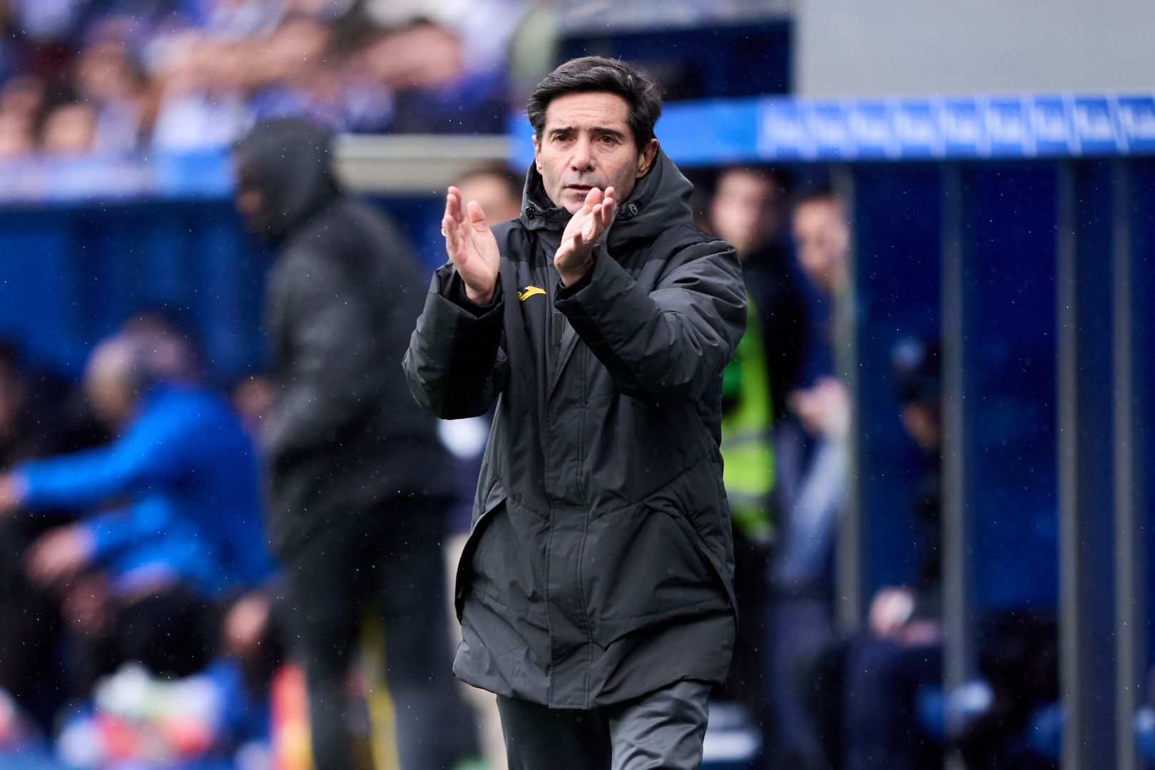 VITORIA-GASTEIZ, SPAIN - MARCH 08: Head coach Marcelino Garcia Toral of Villarreal FC reacts during the LaLiga match between Deportivo Alaves and Villarreal CF at Estadio de Mendizorroza on March 08, 2025 in Vitoria-Gasteiz, Spain.