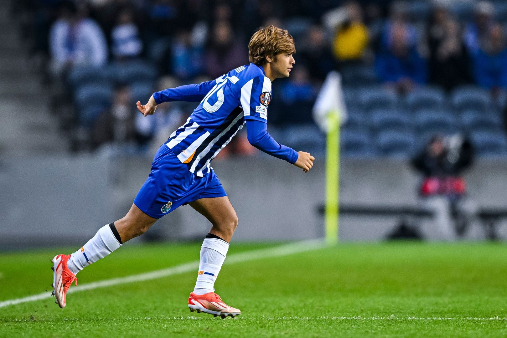 PORTO, PORTUGAL - DECEMBER 12: Rodrigo Mora of FC Porto in action during the UEFA Europa League 2024/25 League Phase MD6 match between FC Porto and FC Midtjylland at Estadio do Dragao on December 12, 2024 in Porto, Portugal.