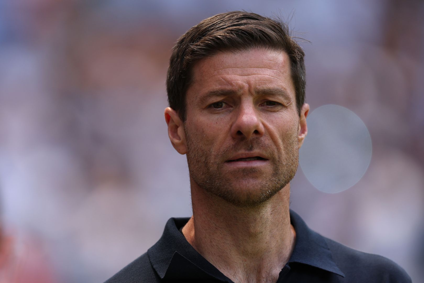 MIAMI GARDENS, FLORIDA - JUNE 18: Xabi Alonso, Head Coach of Real Madrid C.F. makes his way onto the pitch during the FIFA Club World Cup 2025 group H match between Real Madrid CF and Al Hilal at Hard Rock Stadium on June 18, 2025 in Miami Gardens, Florida.