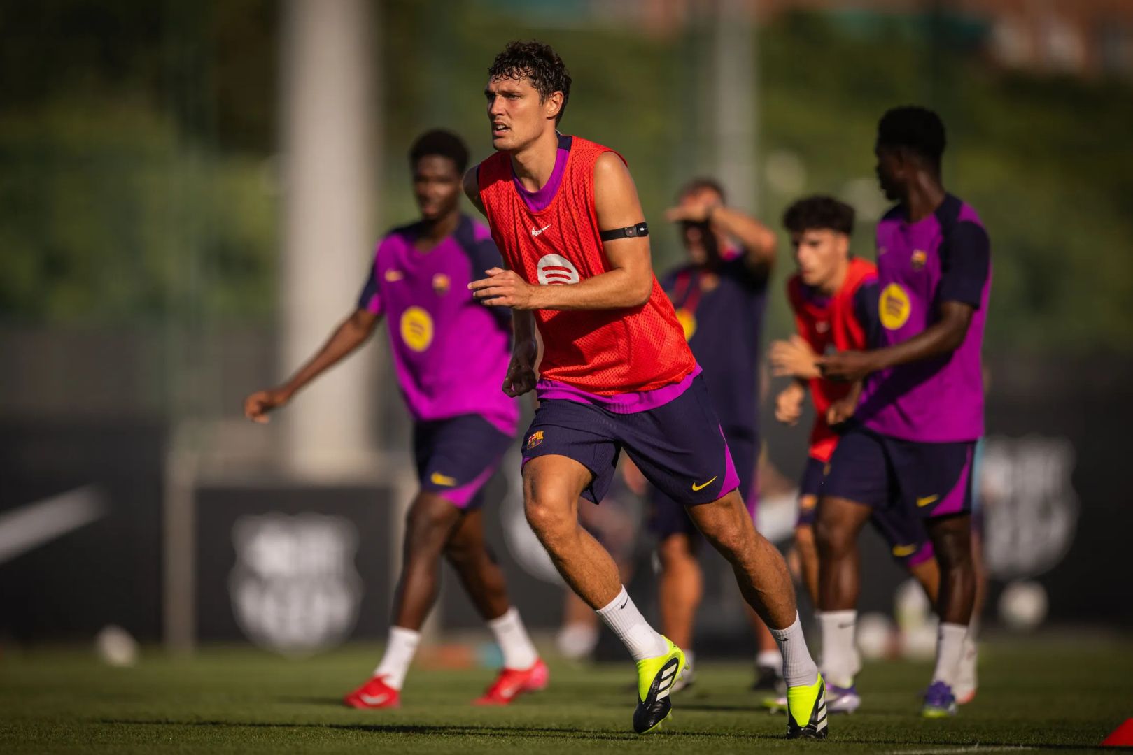 Barcelona defender Andreas Christensen during first training session of 2025 preseason.