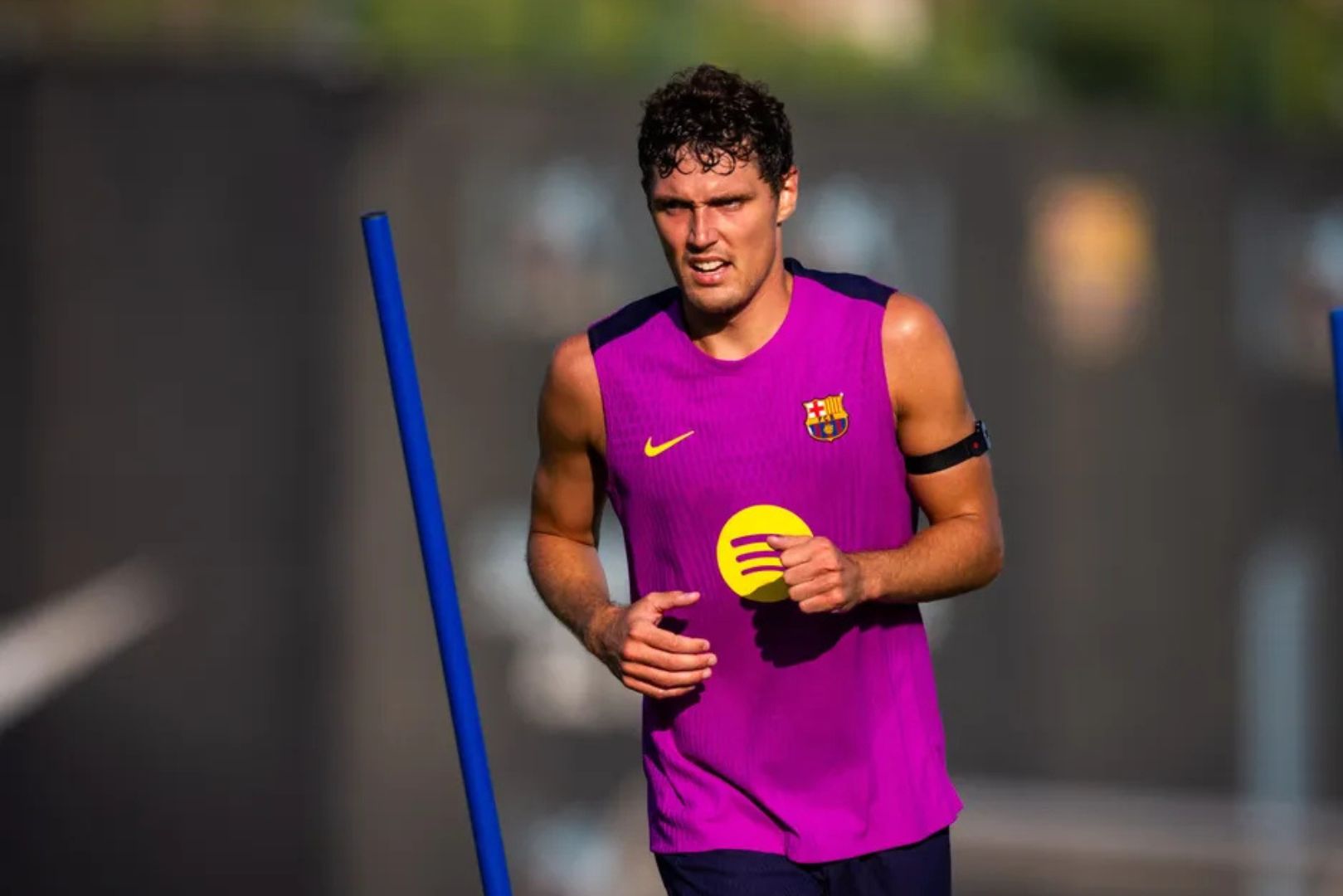 Barcelona defender Andreas Christensen during first training session of 2025 preseason.