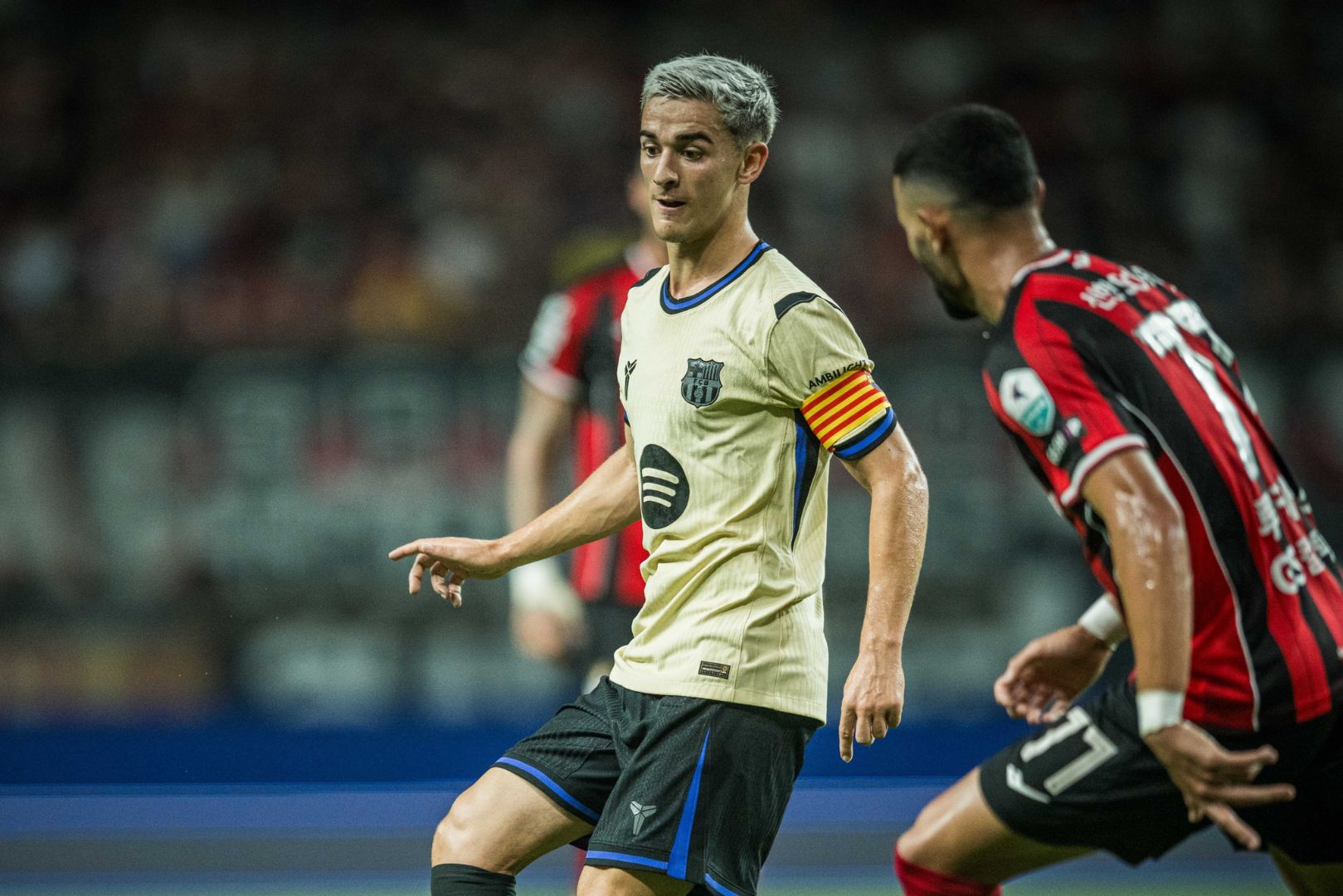 SEOUL, SOUTH KOREA - JULY 31: Gavi of FC Barcelona scores team's sixth goal during the preseason friendly between FC Seoul and FC Barcelona at Seoul World Cup Stadium on July 31, 2025 in Seoul, South Korea.