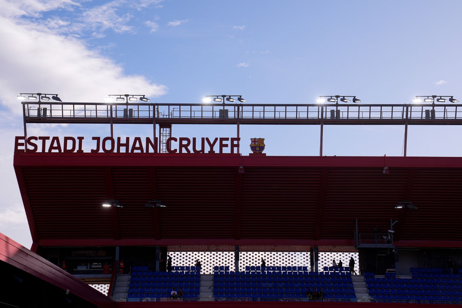 BARCELONA, SPAIN - MARCH 28: General view inside the stadium prior to the UEFA Women's Champions League 2023/24 Quarter Final Leg Two match between FC Barcelona and SK Brann at Estadi Johan Cruyff on March 28, 2024 in Barcelona, Spain.