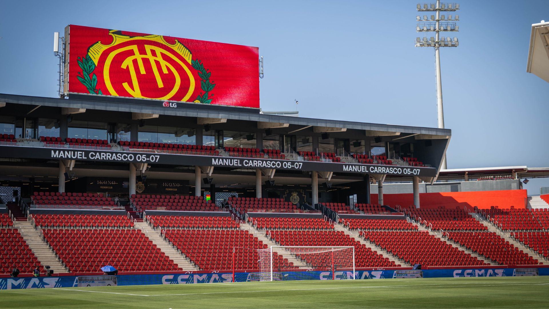 A view of Estadi Mallorca Son Moix ahead of Barcelona vs Mallorca.