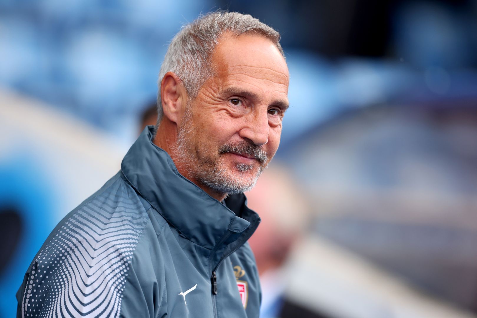 CHESTERFIELD, ENGLAND - JULY 19: AS Monaco manager Adi Hutter looks on ahead of the pre-season friendly match between Nottingham Forest and AS Monaco at SMH Group Stadium on July 19, 2025 in Chesterfield, England.