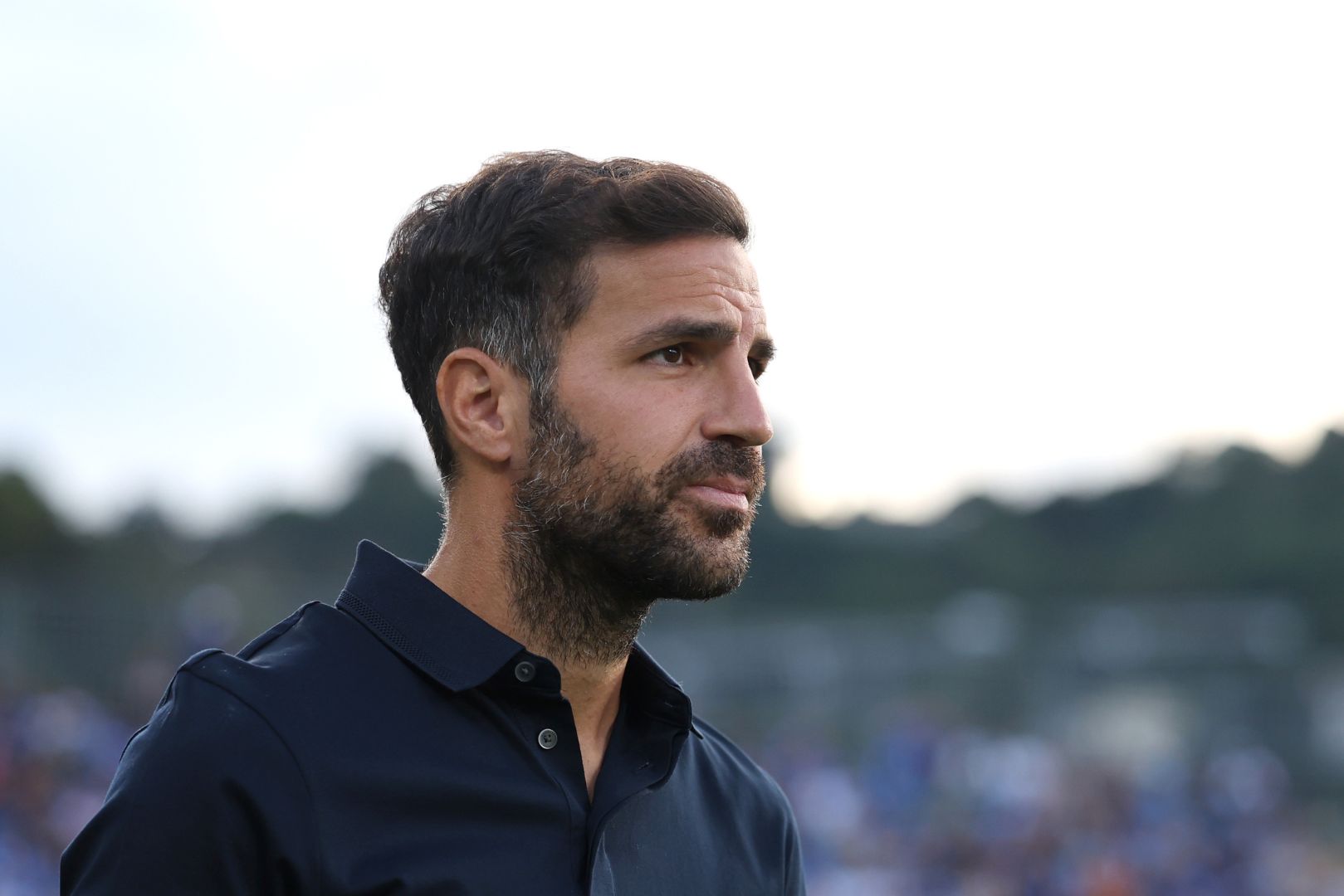 COMO, ITALY - JULY 27: Head coach Como Cesc Fabregas looks on during the final of the Como Cup played between Como and Ajax at Giuseppe Sinigaglia Stadium on July 27, 2025 in Como, Italy.