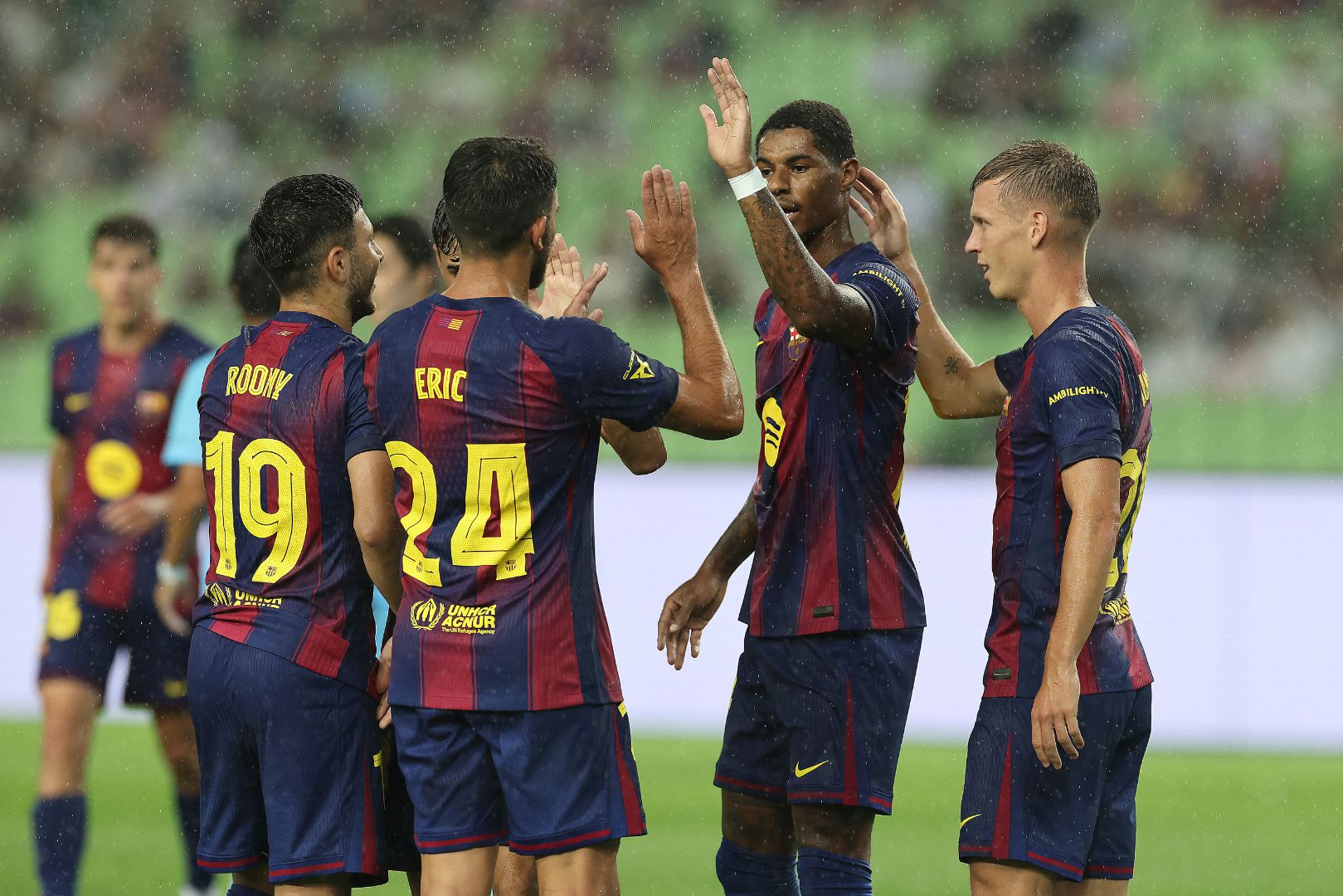 DAEGU, SOUTH KOREA - AUGUST 04: Marcus Rashford of FC Barcelona celebrates scoring his side’s fifth goal during the pre-season friendly between FC Barcelona and Daegu FC at Daegu Stadium on August 04, 2025 in Daegu, South Korea.
