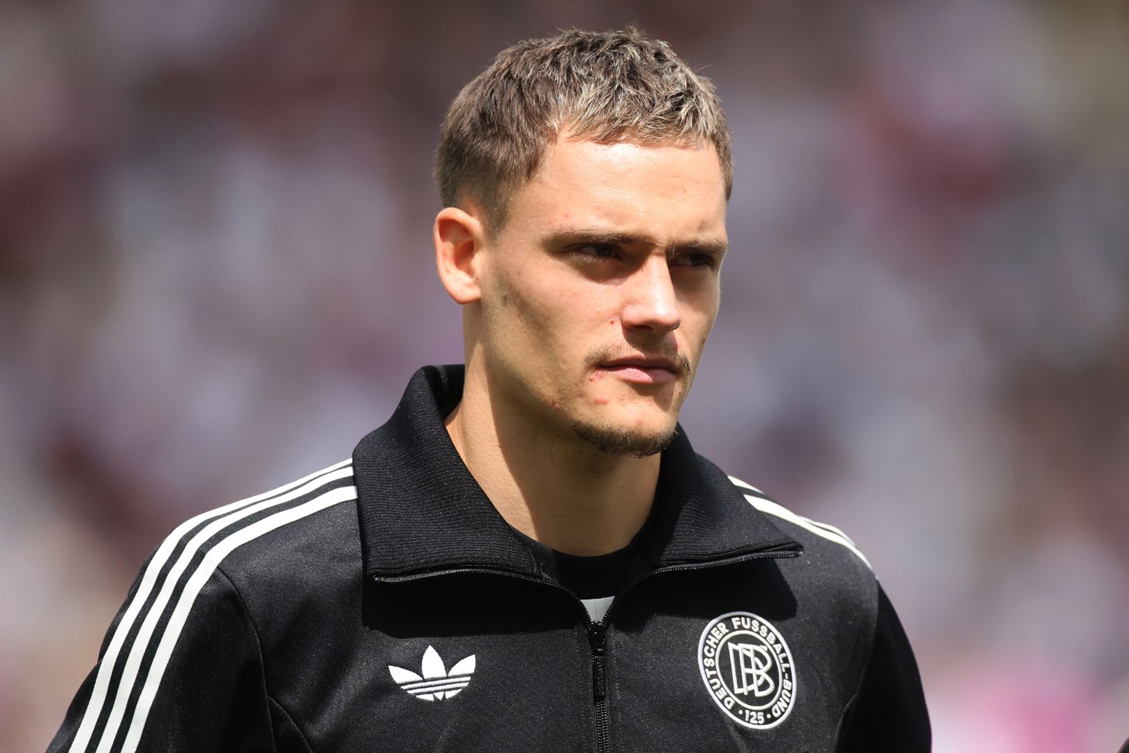 STUTTGART, GERMANY - JUNE 08: Florian Wirtz of Germany looks on prior to the UEFA Nations League 2025 third place match between Germany and France at Stuttgart Arena on June 08, 2025 in Stuttgart, Germany.