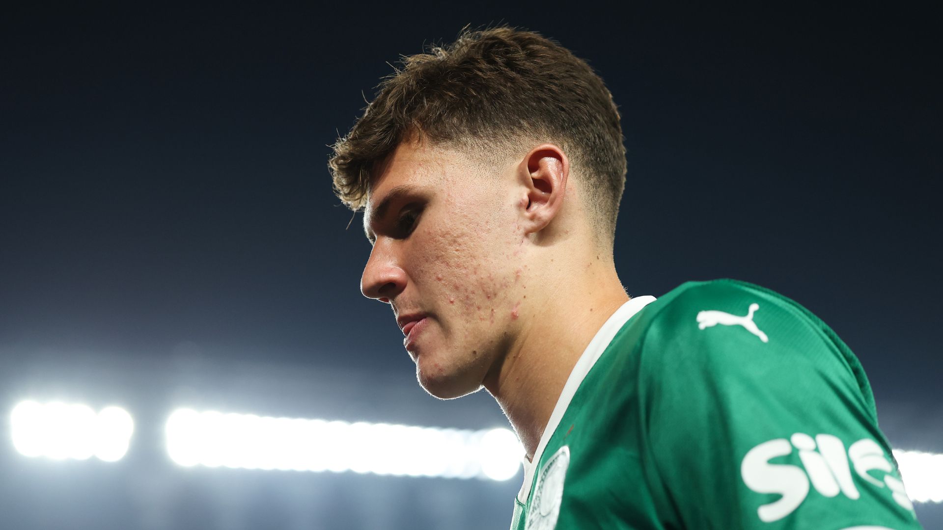 PHILADELPHIA, PENNSYLVANIA - JULY 04: Luiz Benedetti #43 of Palmeiras walks off the pitch following the FIFA Club World Cup 2025 quarter final match between SE Palmeiras and Chelsea FC at Lincoln Financial Field on July 04, 2025 in Philadelphia, Pennsylvania.