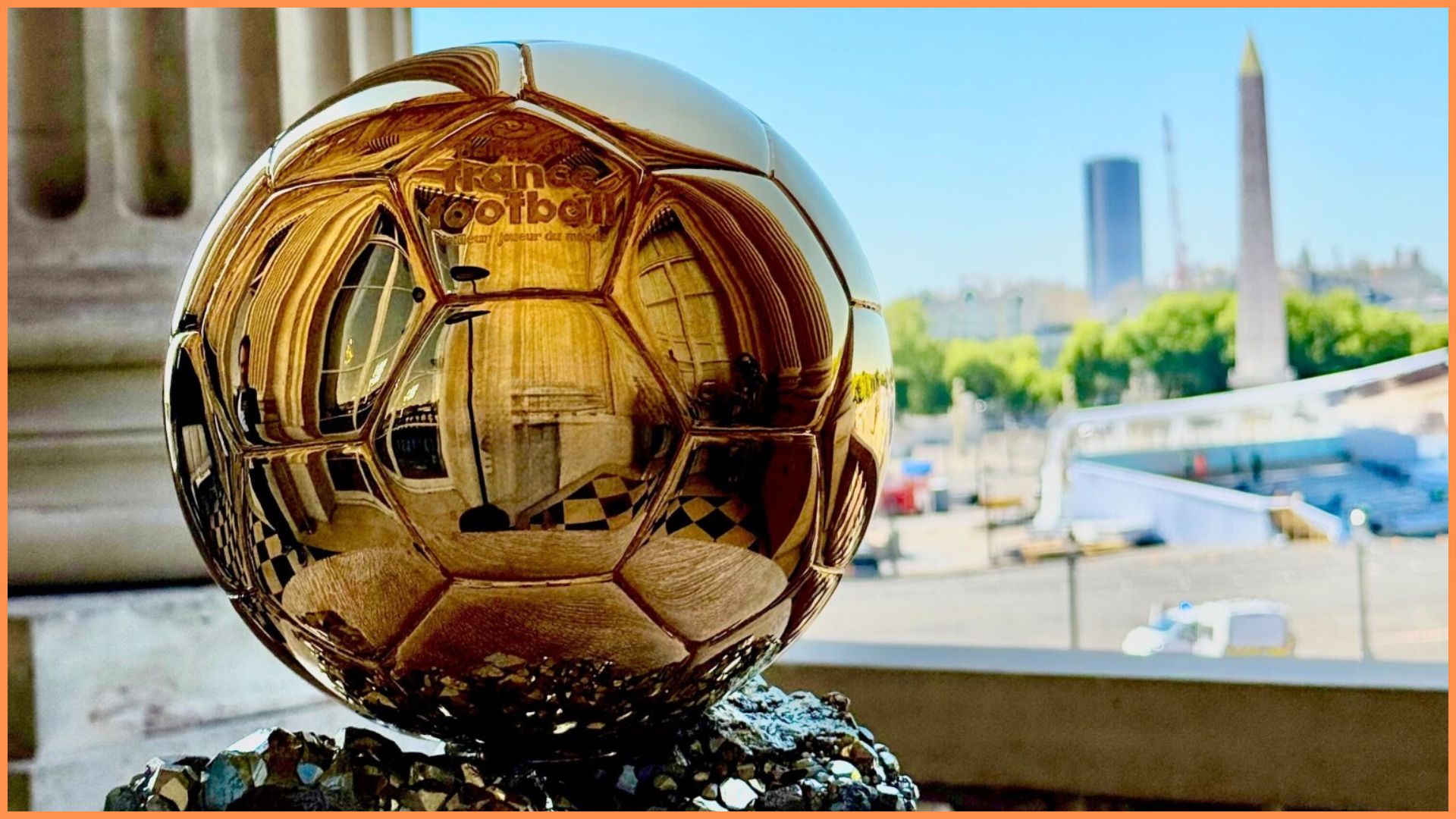 The Ballon d'Or trophy.