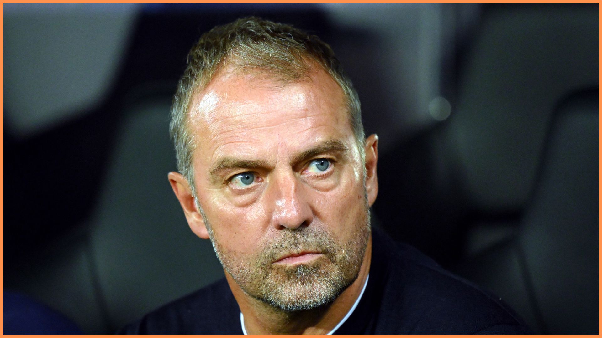 NEWCASTLE UPON TYNE, ENGLAND - SEPTEMBER 18: Hansi Flick, Head Coach of FC Barcelona, looks on prior to the UEFA Champions League 2025/26 League Phase MD1 match between Newcastle United FC and FC Barcelona at St James' Park on September 18, 2025 in Newcastle upon Tyne, England.