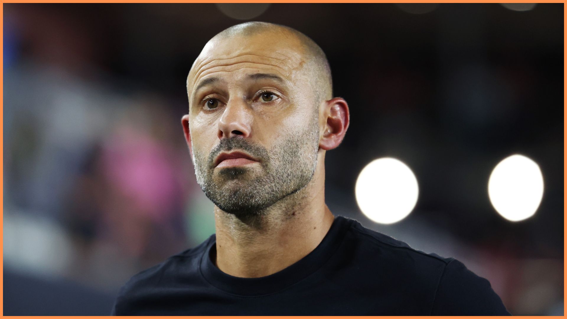 Javier Mascherano, Head Coach of Inter Miami CF, looks on during the MLS match between Inter Miami CF and Seattle Sounders FC at Chase Stadium.