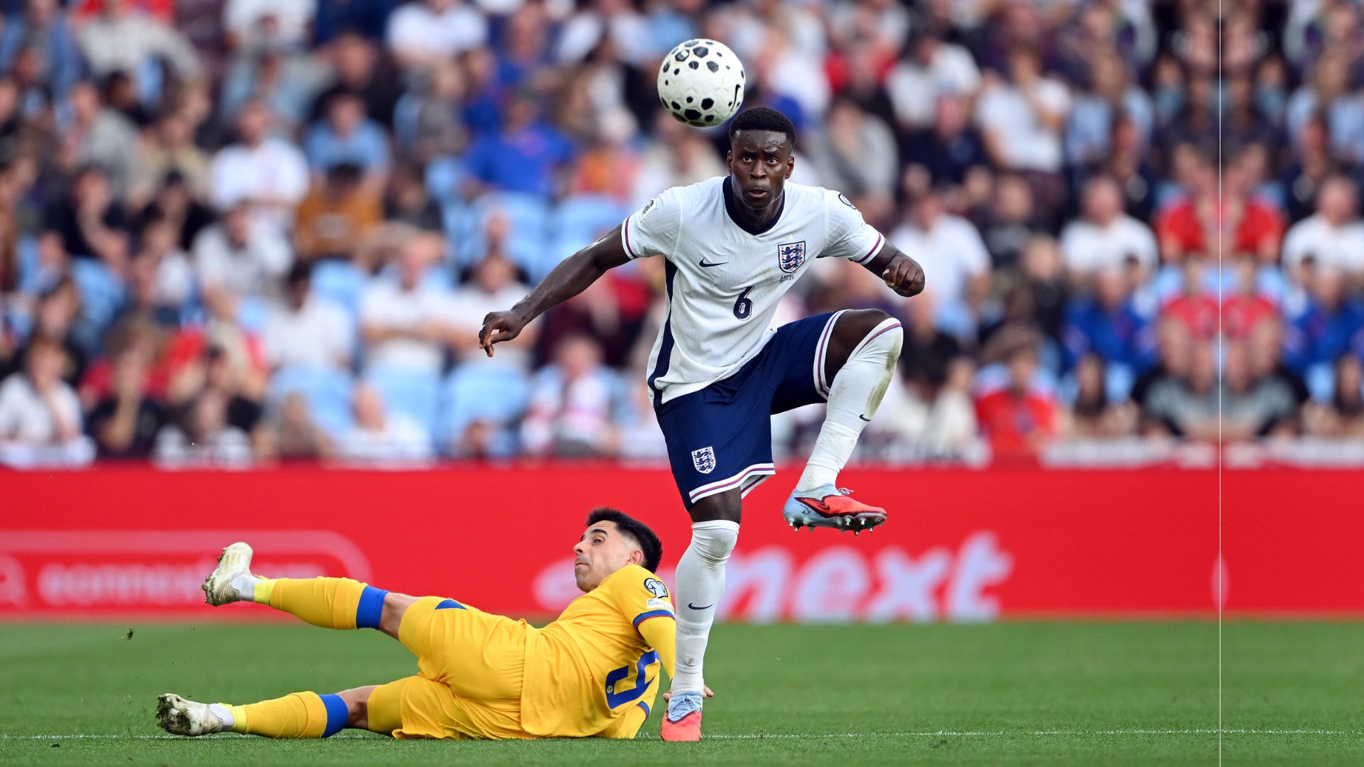 BURTON UPON TRENT, ENGLAND - SEPTEMBER 03: Marc Guehi of England looks on during a training session at St George's Park on September 03, 2025 in Burton upon Trent, England.