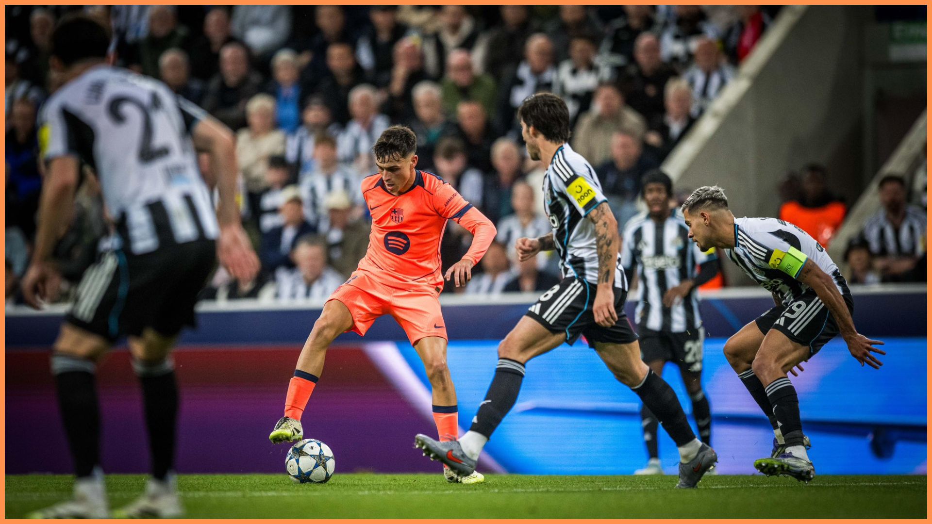 NEWCASTLE UPON TYNE, ENGLAND - SEPTEMBER 18: Pedri of Barcelona in action during the UEFA Champions League 2025/26 League Phase MD1 match between Newcastle United FC and FC Barcelona at St James' Park on September 18, 2025 in Newcastle upon Tyne, England.