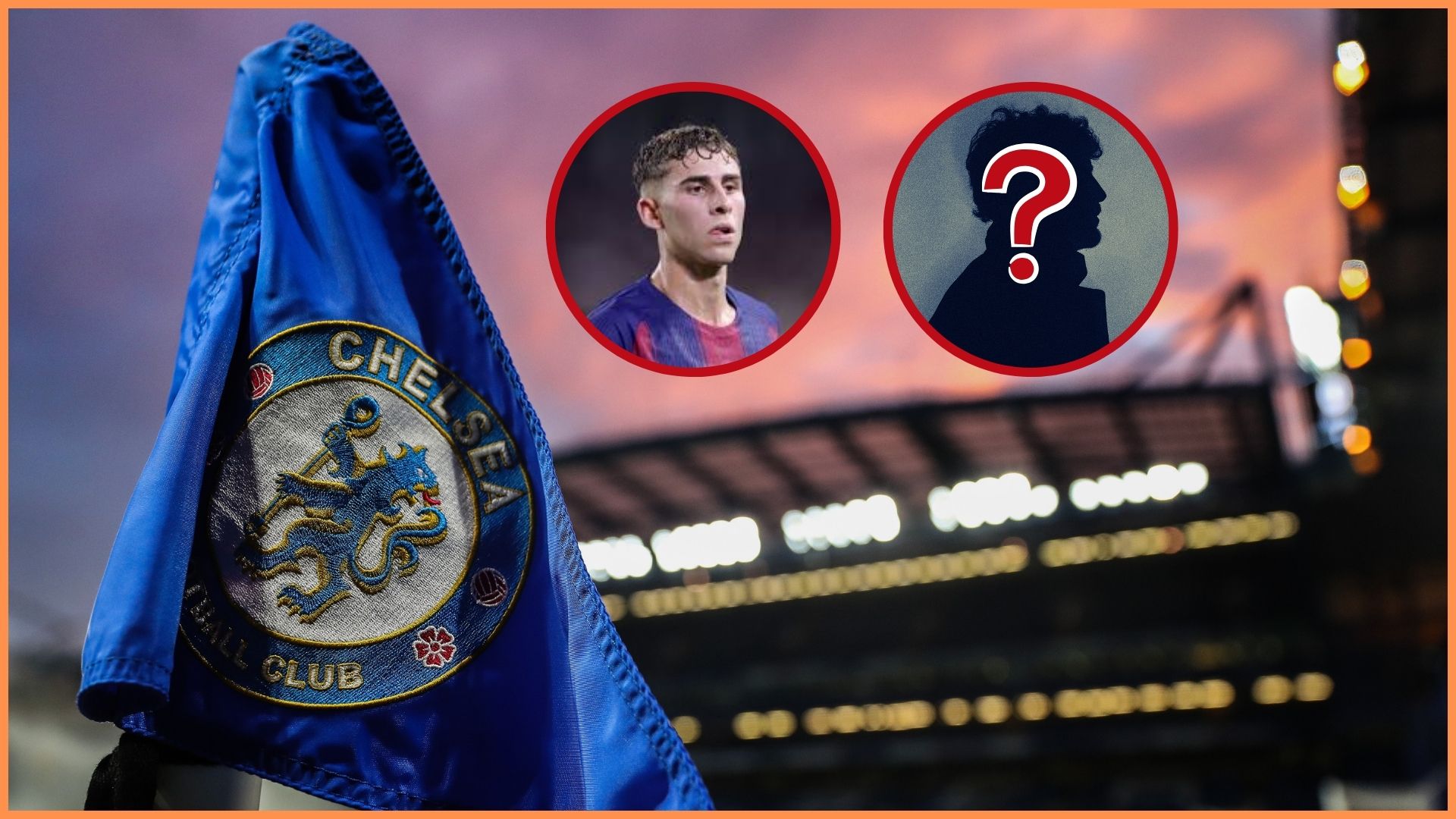 A sunset behind the corner flag inside the stadium ahead the FA Cup Fourth Round match between Chelsea and Sheffield Wednesday at Stamford Bridge.