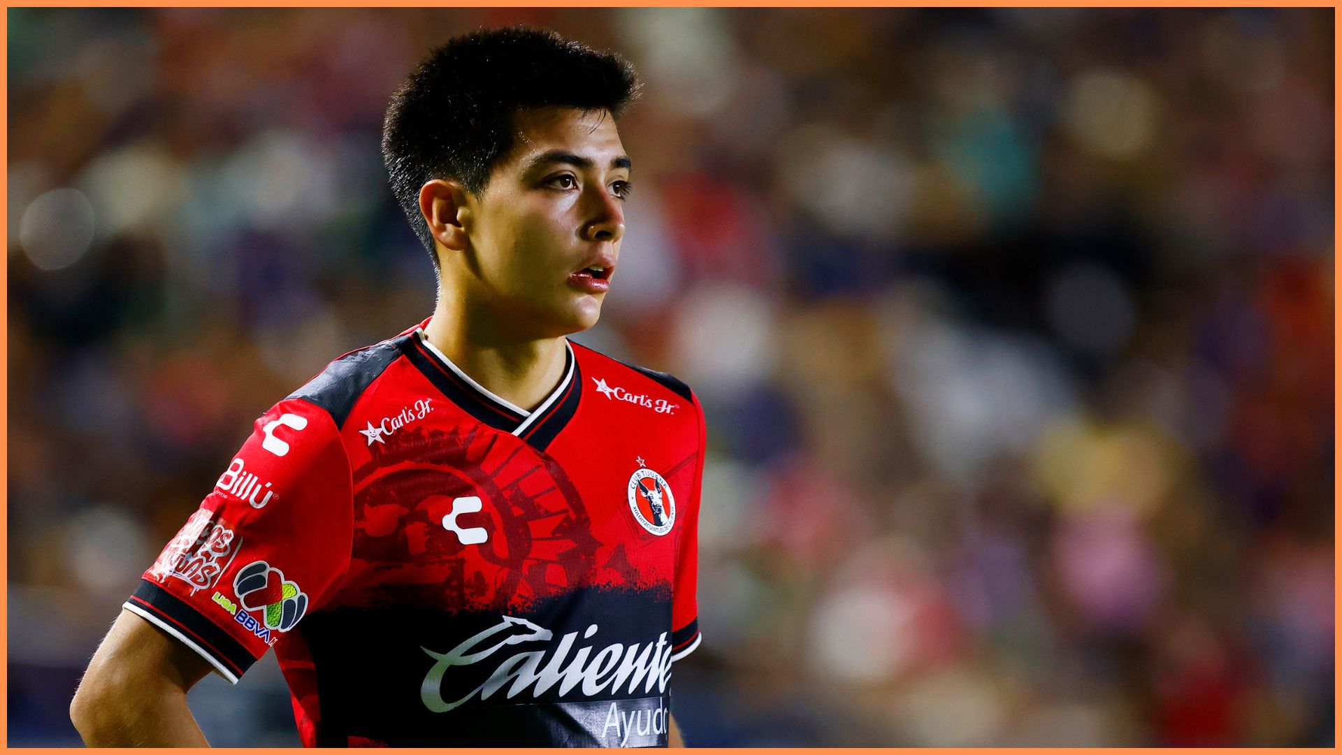 Gilberto Mora of Tijuana looks on during the 8th round match between Atletico San Luis and Tijuana as part of the Torneo Apertura 2025 Liga MX at Estadio Alfonso Lastras.