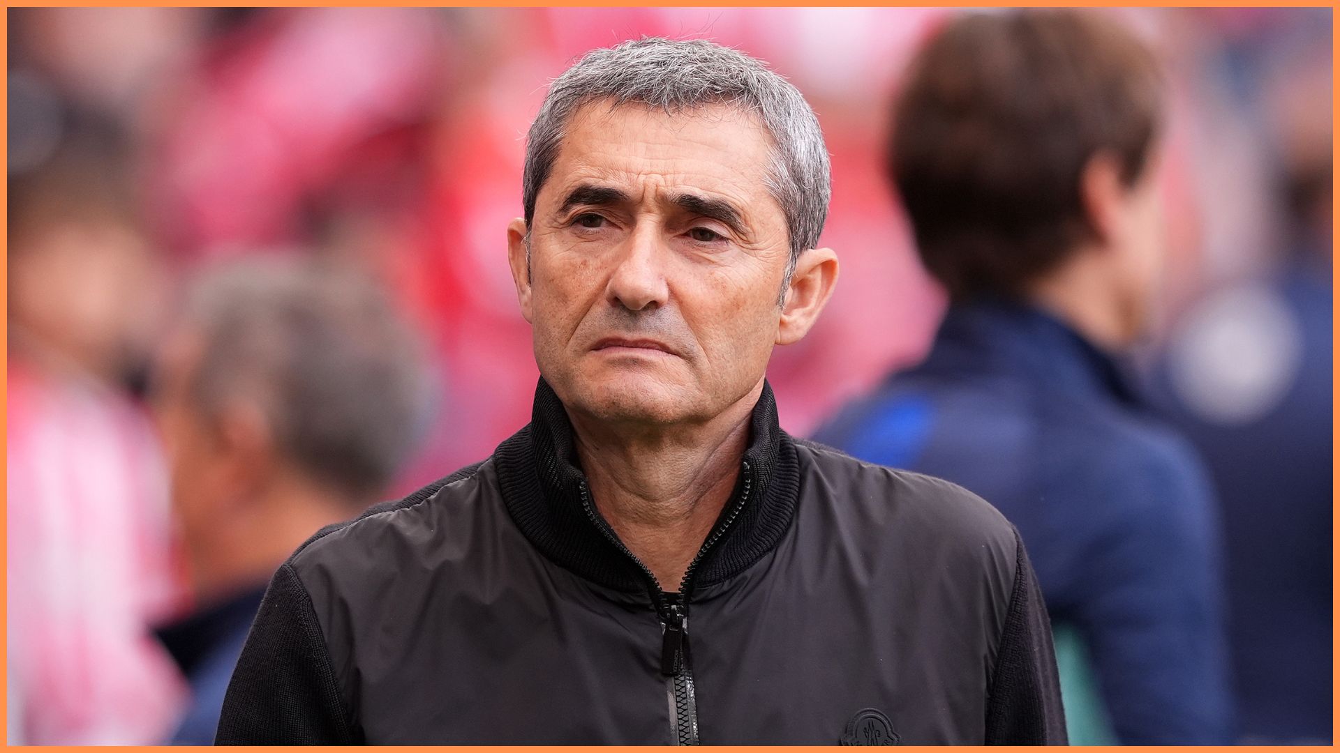 BILBAO, SPAIN - NOVEMBER 09: Ernesto Valverde, Head Coach of Athletic Club, looks on prior to the LaLiga EA Sports match between Athletic Club and Real Oviedo at Estadio de San Mames on November 09, 2025 in Bilbao, Spain.