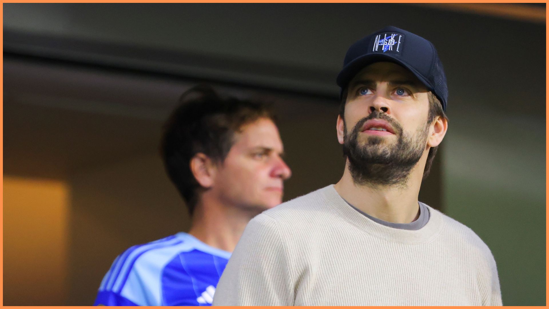 MEXICO CITY, MEXICO - FEBRUARY 24: Former football player Gerard Pique looks on during the 8th round match between America and Cruz Azul as part of Torneo Clausura 2024 Liga MX at Azteca Stadium on February 24, 2024 in Mexico City, Mexico.