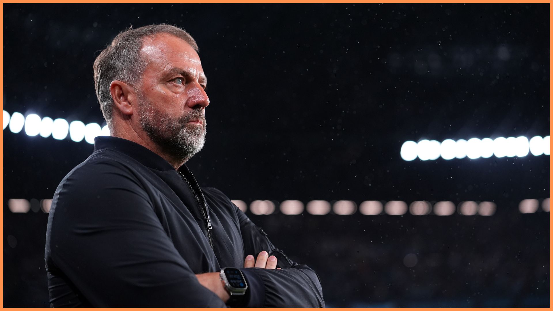VIGO, SPAIN - NOVEMBER 09: Hansi Flick, Head Coach of FC Barcelona, looks on prior to the LaLiga EA Sports match between RC Celta de Vigo and FC Barcelona at Estadio Abanca-Balaidos on November 09, 2025 in Vigo, Spain.