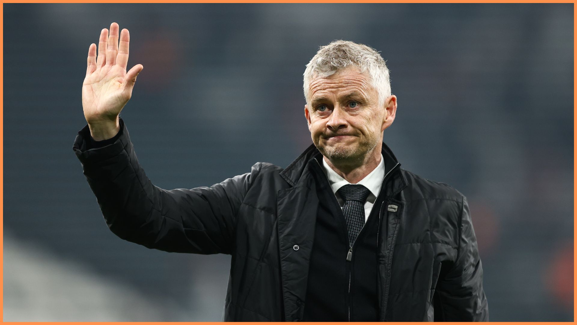 ISTANBUL, TURKEY - MARCH 10: Ole Gunnar Solskjaer shows appreciation to the fans during the Turkish Super League match between Besiktas and Gaziantep on March 10, 2025 in Istanbul, Turkey.