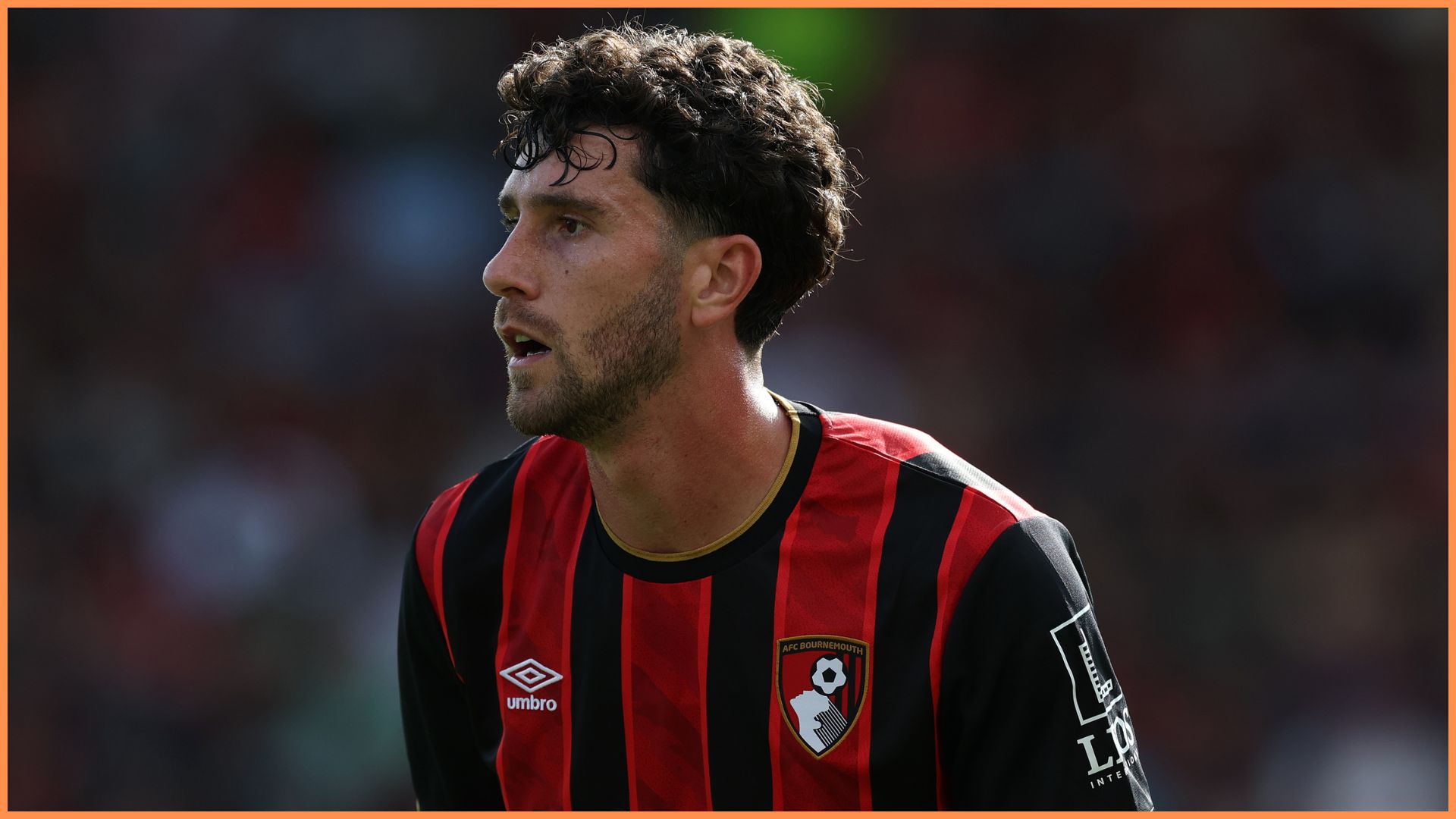 BOURNEMOUTH, ENGLAND - AUGUST 09: Marcos Senesi of AFC Bournemouth during the pre-season friendly match between Bournemouth and Real Sociedad at Vitality Stadium on August 09, 2025 in Bournemouth, England.
