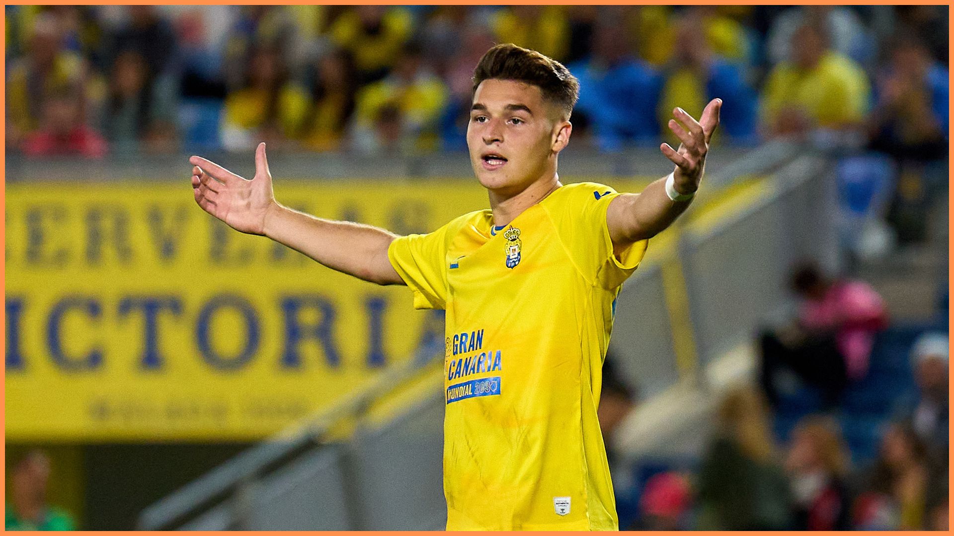 LAS PALMAS, SPAIN - JANUARY 04: Mika Marmol of UD Las Palmas r during the LaLiga EA Sports match between UD Las Palmas and FC Barcelona at Estadio Gran Canaria on January 04, 2024 in Las Palmas, Spain.