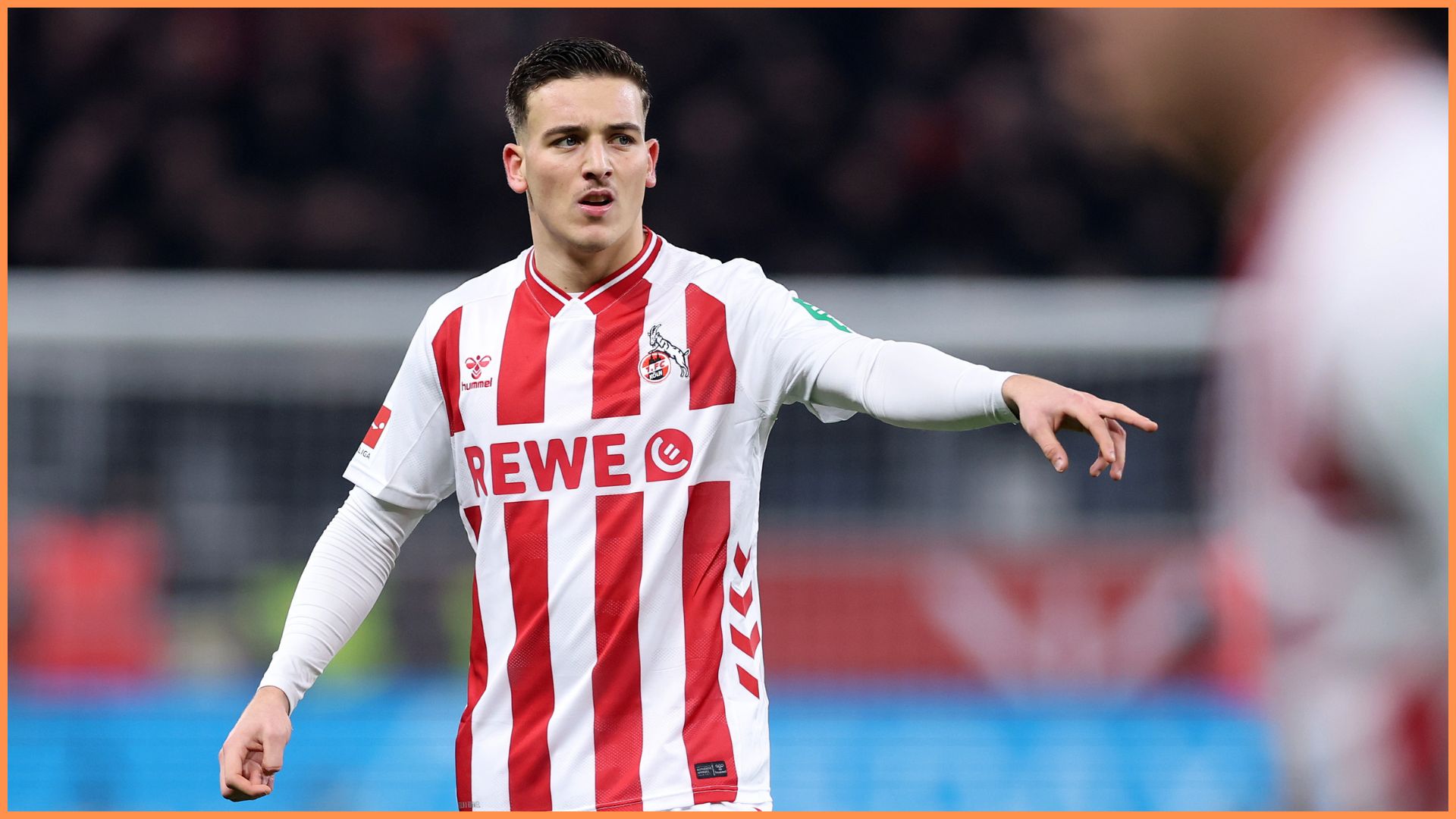 LEVERKUSEN, GERMANY - DECEMBER 13: Said El Mala of 1.FC Koln gesture during the Bundesliga match between Bayer 04 Leverkusen and 1. FC Köln at BayArena on December 13, 2025 in Leverkusen, Germany.