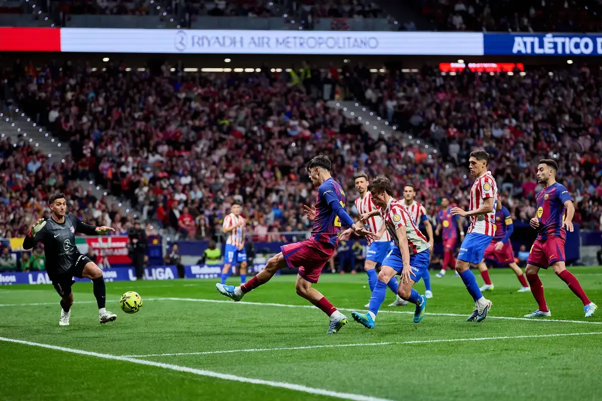 April 4, 2026, Madrid, Madrid, Spain: Marc Bernal of FC Barcelona during La Liga football match between Atletico de Madrid and FC Barcelona at Riyadh Air Metropolitano Stadium.