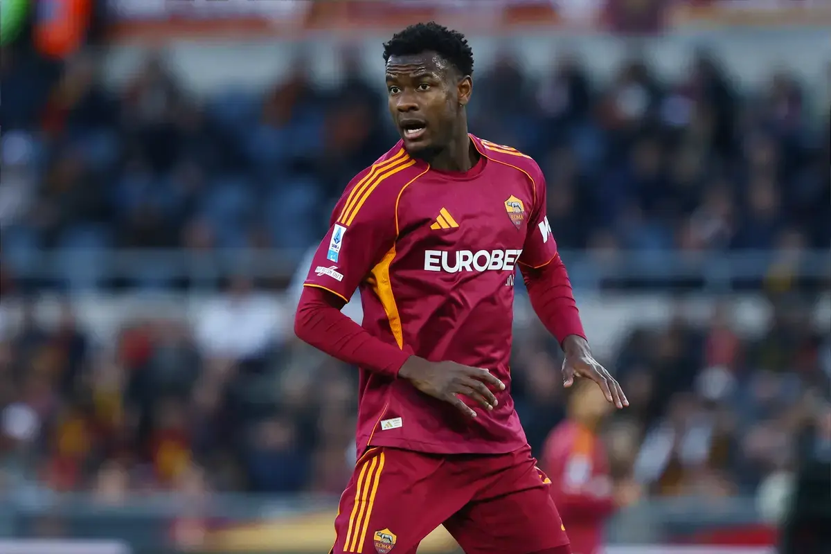 March 22, 2026, Rome, Rome, Italy: Olympic Stadium, 2025-26 Serie A football championship, Roma-Lecce, pictured: Evan Ndicka, Rome, March 22nd 2026.